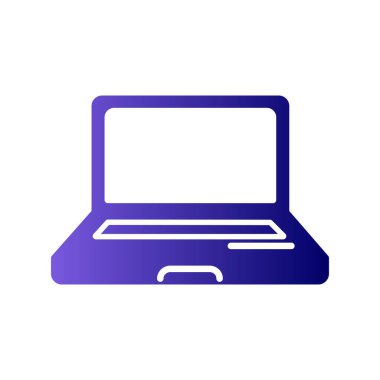 Dizüstü bilgisayar simgesi vektör çizimi