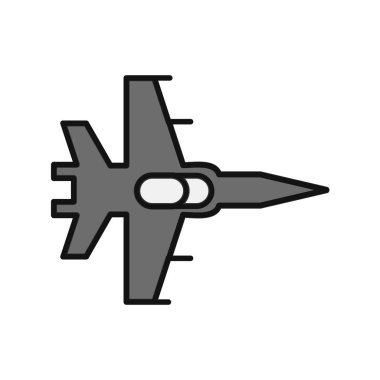 Fighter Jet ikon vektör çizimi