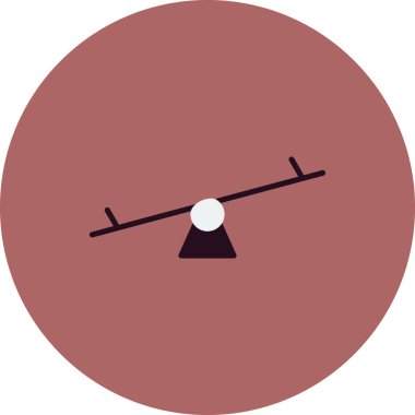 Tahterevalli simgesi vektör tasarımı çizimi