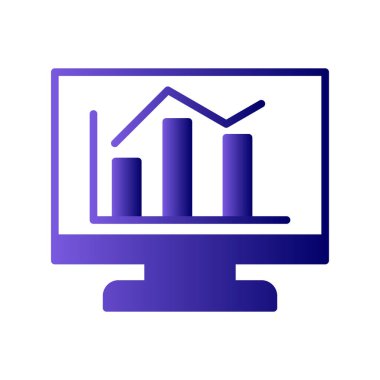 Diyagram grafik simgesi, vektör illüstrasyonu