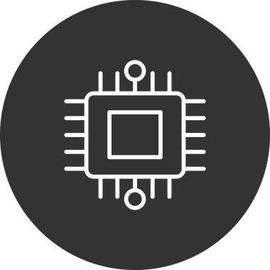 işlemci vektör simgesi, modern basit tasarım, işlemci çipi