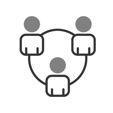 Takım çalışması simgesi vektör illüstrasyonu