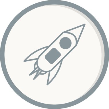 Roket ikonu. Basit tasarım