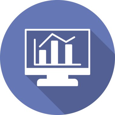 Diyagram grafik simgesi, vektör illüstrasyonu