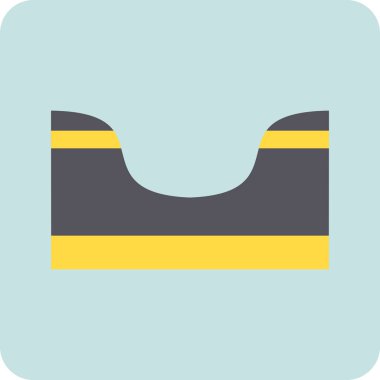 Kaykay oyun alanı simgesi, vektör illüstrasyonu 