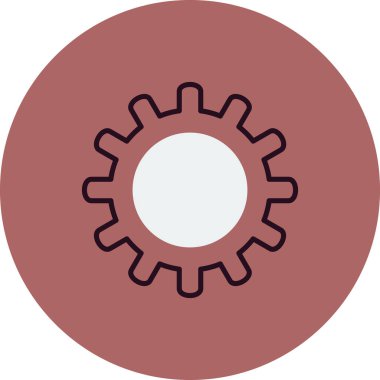 Teçhizat Web simgesi basit bir illüstrasyon. Sembol ayarlanıyor