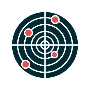 radar simgesi vektör illüstrasyonu