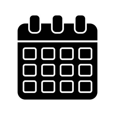 Takvim simgesi, vektör çizimi 