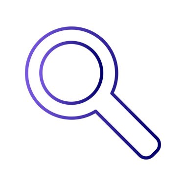 Arama sembolü, büyütme cam çizgi simgesi tasarımı, vektör illüstrasyonu 