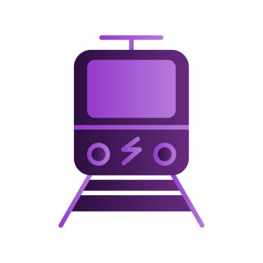 Elektrik tren simgesi, vektör illüstrasyonu