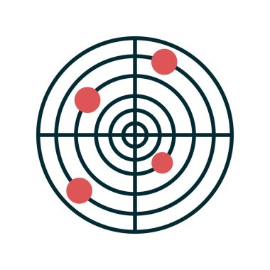 radar simgesi vektör illüstrasyonu