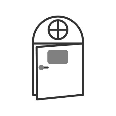 Kapılar. Web simgesi basit tasarım