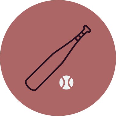 Beyzbol simgesi, vektör illüstrasyonu