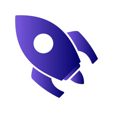 Roket ikonu. Basit tasarım