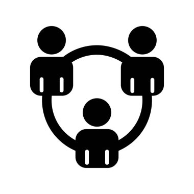 Takım çalışması simgesi vektör illüstrasyonu