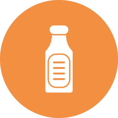 süt şişesi simgesi, vektör illüstrasyonu