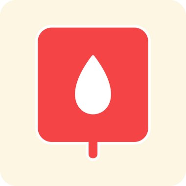 Kan Torbası simgesi, vektör çizimi