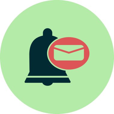 Bildirim simgesi, vektör illüstrasyonu