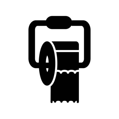 tuvalet kağıdı ikonu vektör illüstrasyonu