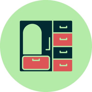 Dolap. Web simgesi basit tasarım 