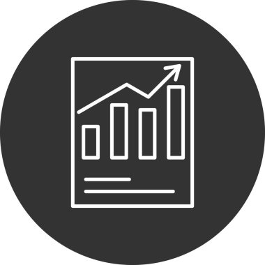 Satış raporu ikonu vektör illüstrasyonu