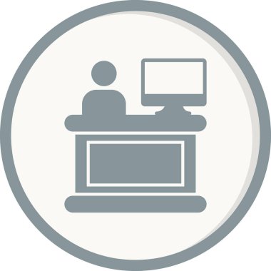 resepsiyon ikonu vektör illüstrasyonu