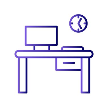 ofis tablosu vektör illüstrasyonu