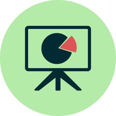 grafik, diyagram simgesi vektör çizimi