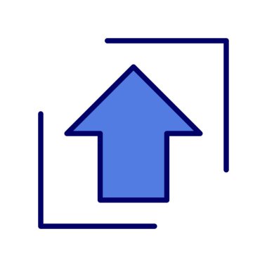 yukarı ok simgesi, vektör illüstrasyonu