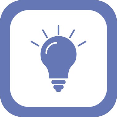 Ampul. Web simgesi basit bir illüstrasyon. fikir sembolü