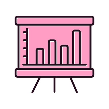 grafik, diyagram simgesi vektör çizimi