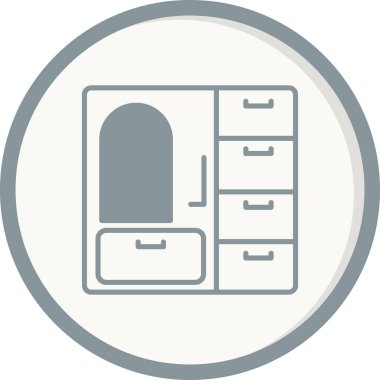 Dolap. Web simgesi basit tasarım 