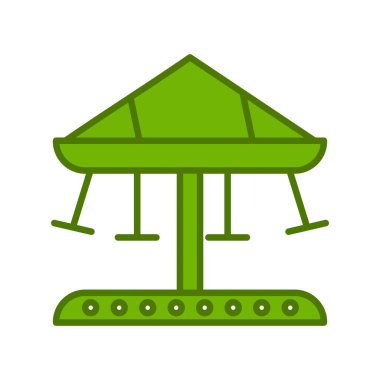 Atlıkarınca simgesi, vektör illüstrasyonu