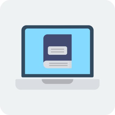 çevrimiçi öğrenme simgesi vektör illüstrasyonu