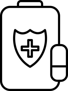 Tıbbi Tabletler ikonu. vektör illüstrasyonu