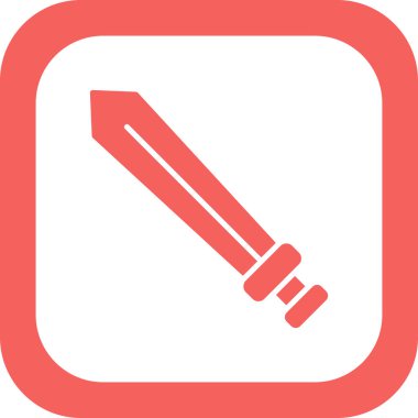 Kılıç. Web simgesi basit illüstrasyon 
