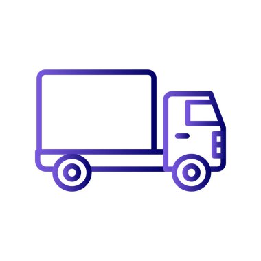 dağıtım kamyonu ikonu vektör çizimi