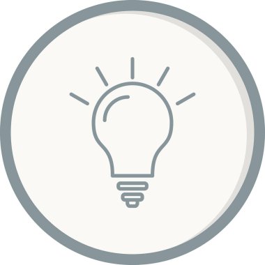 Ampul. Web simgesi basit bir illüstrasyon. fikir sembolü