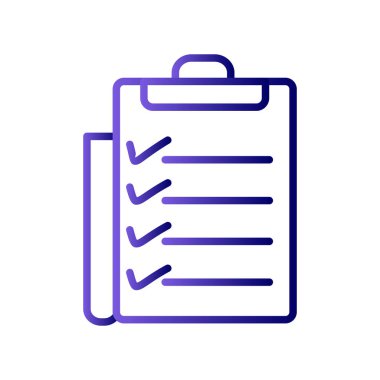 Kontrol listesi. Web simgesi vektör illüstrasyonu 