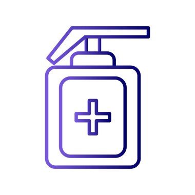 el dezenfektanı ikonu, sağlık hizmeti, düz çizim