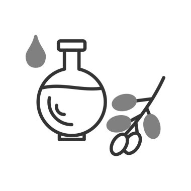 Organik yağ ikonu vektör illüstrasyonu