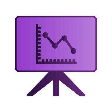 sunum simgesi vektör illüstrasyonu