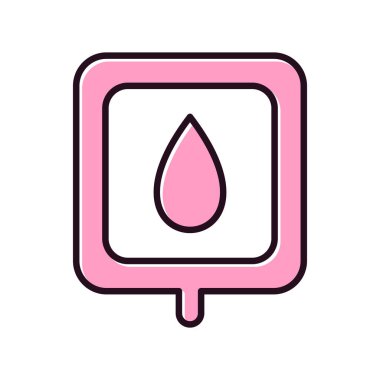 Kan Torbası simgesi, vektör çizimi