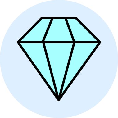 Elmas simgesinin vektör illüstrasyonu 