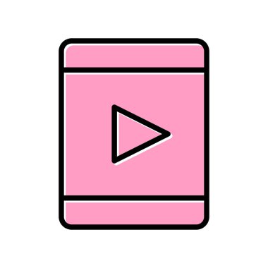 tablet. Web simgesi basit illüstrasyon