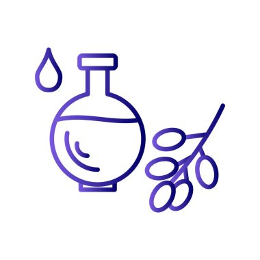 Organik yağ ikonu vektör illüstrasyonu