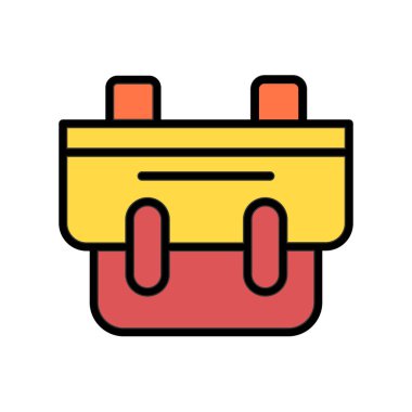 evrak çantası simgesi, vektör illüstrasyonu, çanta simgesi