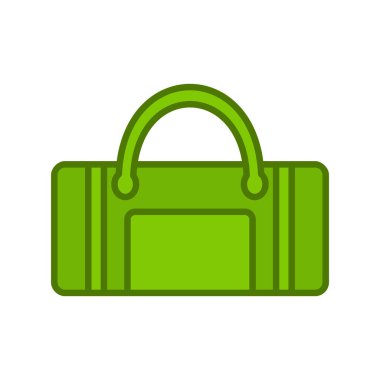 Sırt çantası simgesi, vektör illüstrasyonu