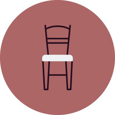 Sandalye Simgesi, vektör illüstrasyonu