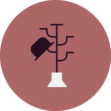 Hatstand simgesi, vektör çizimi